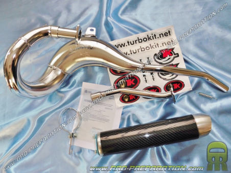 Pot D Chappement Turbokit Tk Racing Chrome Et Carbone Passage Haut