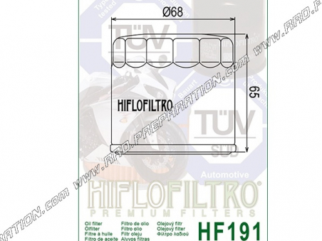 Filtro De Aceite HIFLO FILTRO HF191 Para Maxi Scooter Moto PEUGEOT