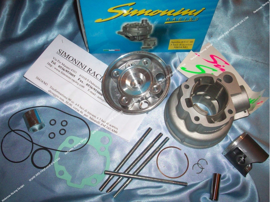 Maxi kit SIMONINI 90cc Ø50mm aluminium avec vilebrequin course 46mm