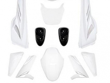 Kit Pi Ces De Car Nage Bcd Blanc Pour Scooter Yamaha Slider Naked