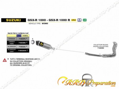 Arrow Race Tech Complete Line For Suzuki Gsx R R From