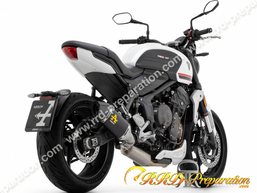 Ligne d échappement ARROW VELOCE Aluminium Dark pour TRIUMPH TRIDENT