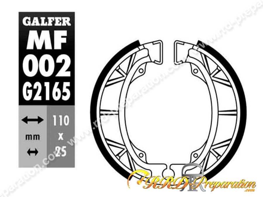 Mâchoire de frein 02 GALFER avant et arrière pour LUDIX TREKKER V