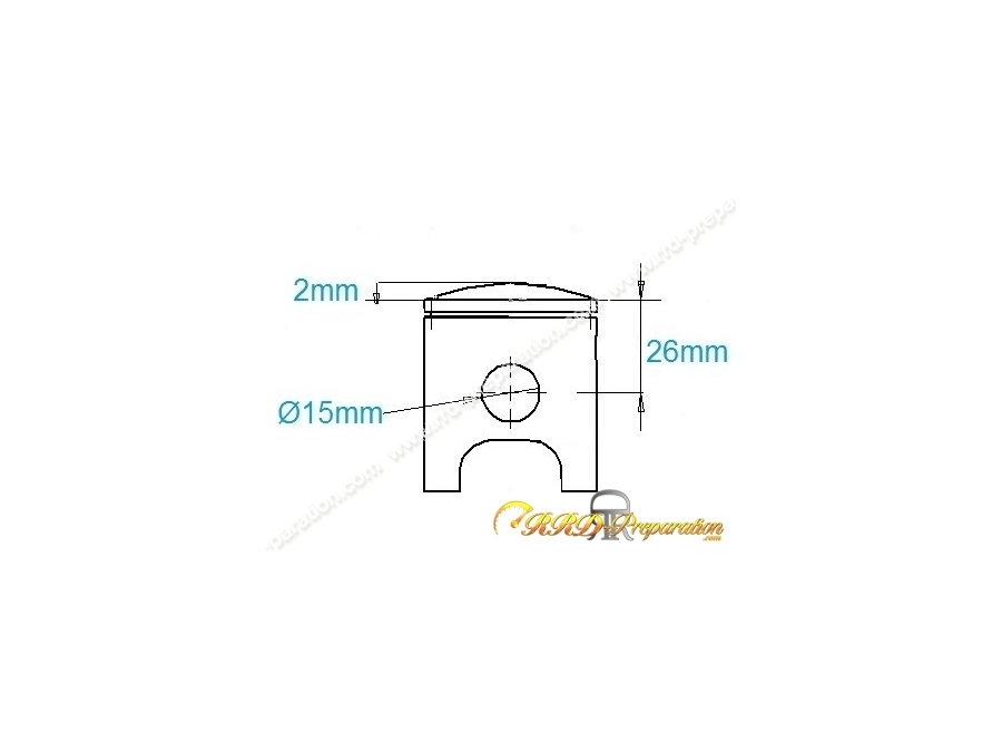 Pist N Mm Monosegmento Para Kit Original E Italkit En Karting Rotax