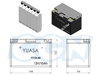YTX12A-BS Batterie moto AGM 12v 10AH 175A Valais suisse sion conthey  qualité Yuasa, Landport, fullbat · aitecbatteries