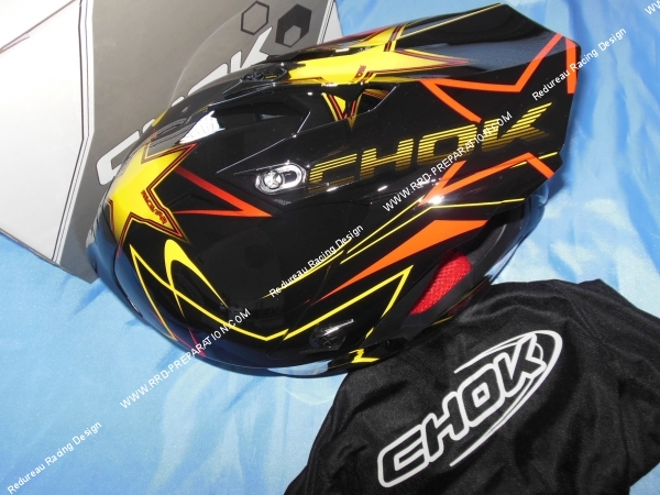 dessus Casque CROSS CHOK REDSTAR verni tailles aux choix