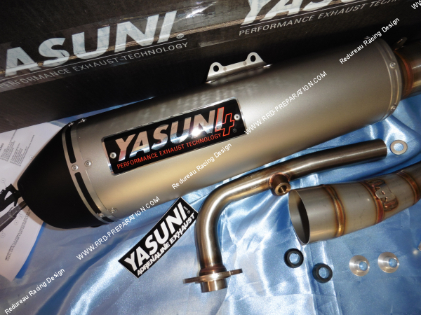 Exhaust Kymco Superdink 125 Yasuni 4 Stroke CE-approval - black carbon  silencer