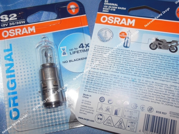 Bulb of headlight BA20D S2 OSRAM ORIGINAL front light, lamp 12V 35 / 35w