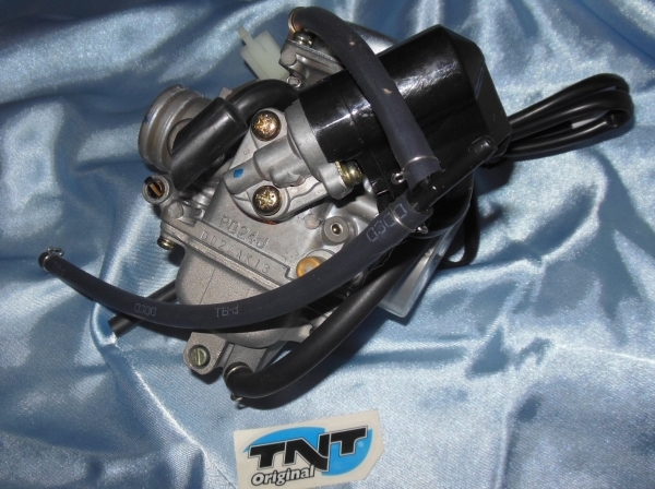 vue Carburateur type origine TNT Original pour maxi-scooter 125cc 4 temps GY6 chinois 152 QMI