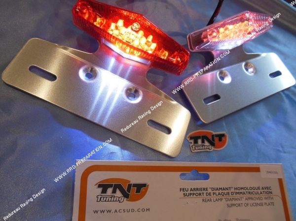 Feu arrière LED avec clignotants intégrés & support de plaque