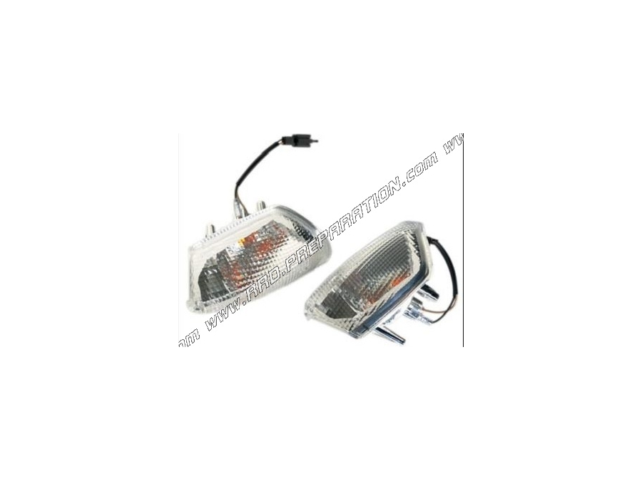 Clignotants avant TEKNIX Type origine transparent pour scooter MBK Nitro, YAMAHA Aerox...