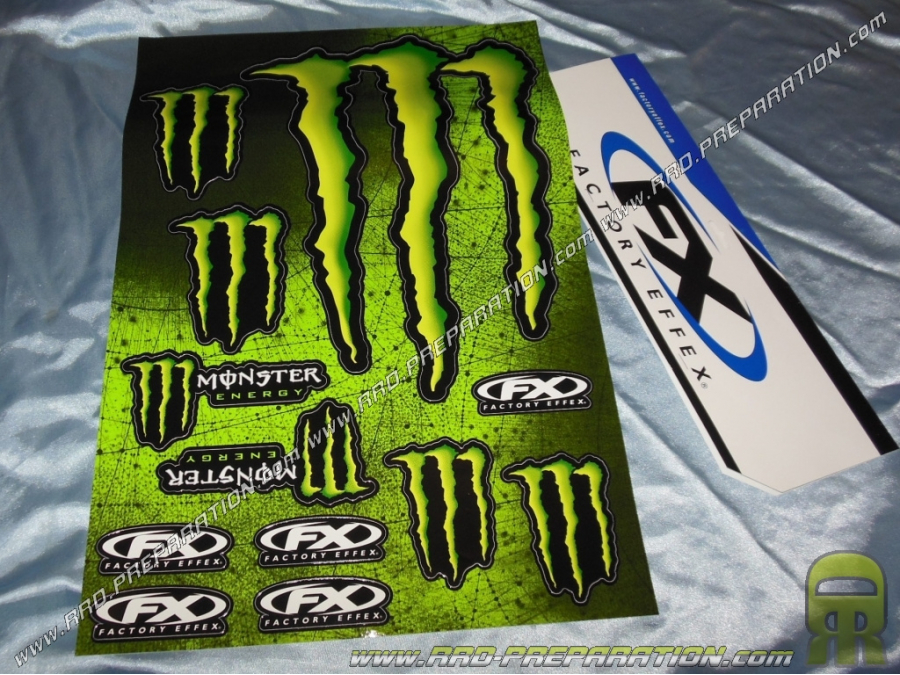 Planche de stickers monster energy holeshot – pièce moto et scooter