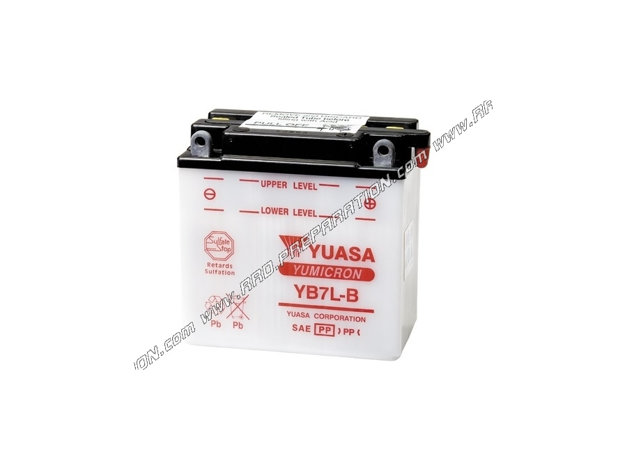 Batterie moto Yuasa Yumicron 12V / 8Ah avec entretien YB7L-B2 - Batteries  Moto