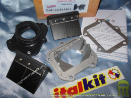 Kit d'admission (pipe + clapets) 8 lamelles Carbone ITALKIT COMPETITION APRILIA RS 125cc, KARTING... Moteur ROTAX 2 temps