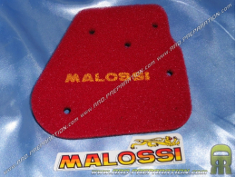 Mousse de filtre à air MALOSSI DOUBLE RED SPONGE pour boite à air d’origine scooter CPI OLIVER, POPCORN, KEEWAY GOCCIA,  ...