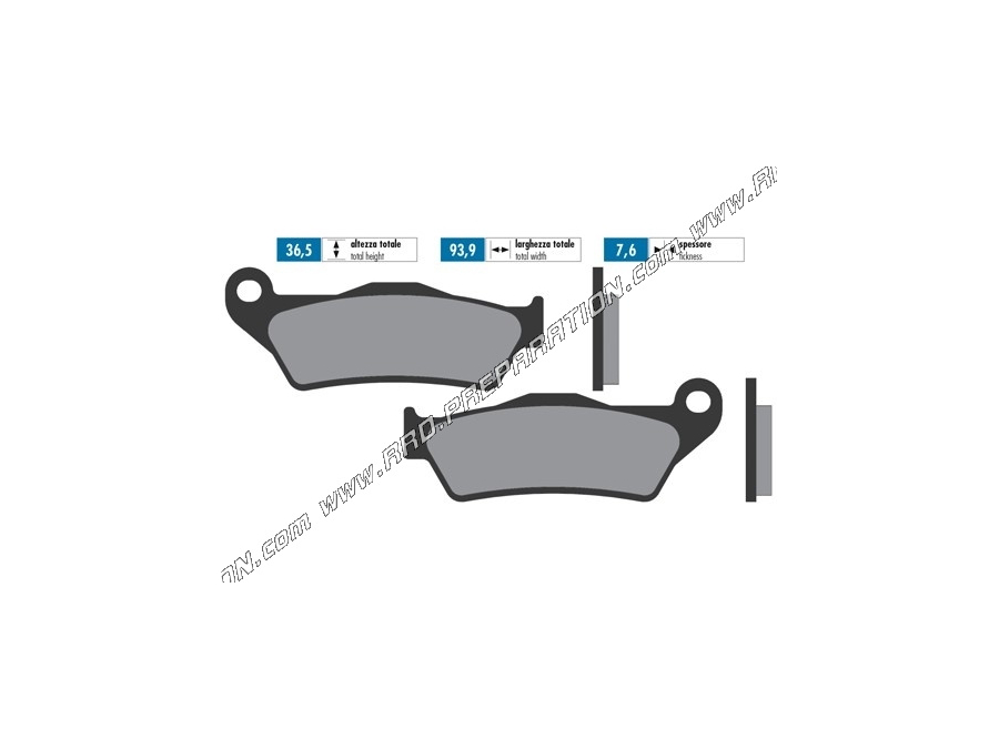 Pastillas de freno delanteras / traseras POLINI para APRILIA RX, SRV, GILERA GP, NEXUS, PIAGGIO BERVERLY 125, 400, 600, 800...