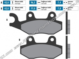 Pastillas de freno delanteras / traseras POLINI para scooter BENELLI CAFFENERO, PEUGEOT GEOPOLIS, SATELIS, SUZUKI BURGMAN...