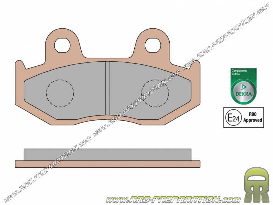 Pastillas de freno MALOSSI MHR DEKRA delanteras / traseras para maxi-scooter HONDA Dylan, NES, @, PS, SH... 125 y 150cc