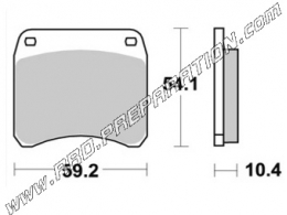 Pastillas de freno delanteras - traseras AP RACING para TRIUMPH BONNEVILLE, TR65 THUN DERBI RD, TIGER TRAIL, TRIDENT, TSS, TSX 7