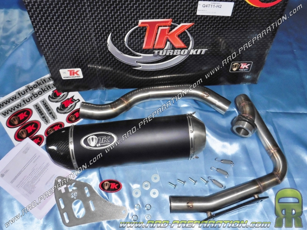 Pot Line Exhaust Tk Turbo Kit Quad Oval H2 Suzuki Lz Ltz And Kawasaki Kxf 400 Www Rrd Preparation Com