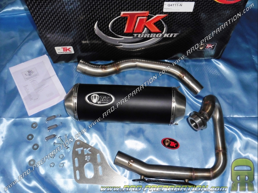 Ligne De Pot D Echappement Turbo Kit Tk Quad 4t Oval Pour Suzuki Lz Ltz Et Kawasaki Kxf 400 Www Rrd Preparation Com