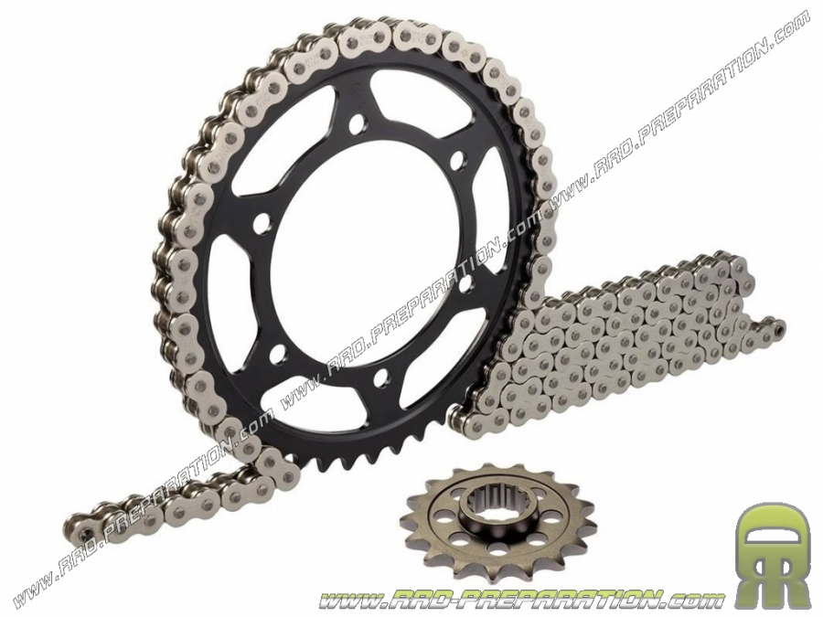 Reinforced FRANCE EQUIPEMENT chain kit for TRIUMPH BONNEVILLE 865 motorcycle from 2006 to 2014