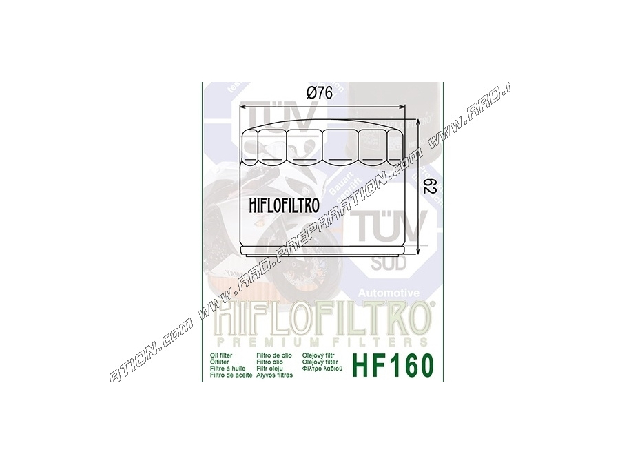 Filtro de aceite HIFLO FILTRO para moto BIMOTA BB2, BB3 BMW HP4, S1000R, RR, KGT, KR, RT.. 1000, 1200, 1300cc