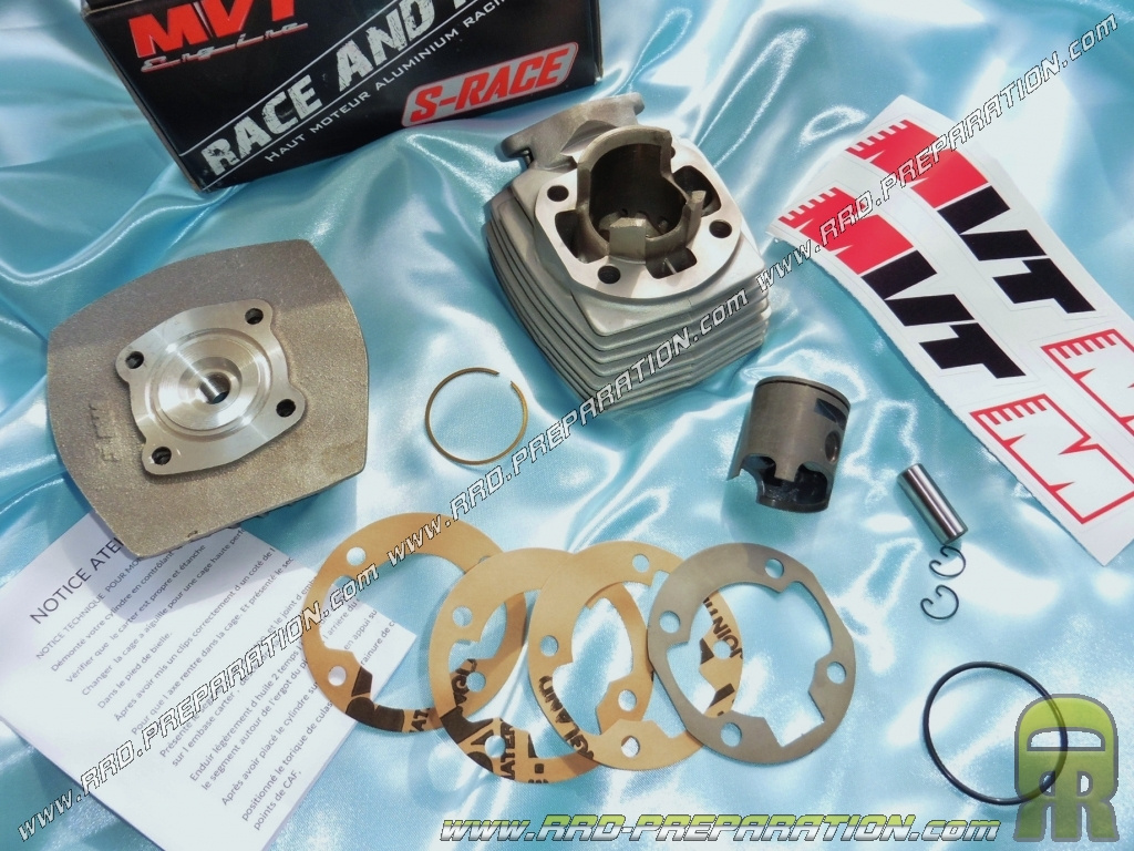 Kit 50cc complete with aluminum air cylinder head MVT G1 S-RACE 6 transfers  for Peugeot 103 / fox / HONDA wallaroo - www.rrd-preparation.com