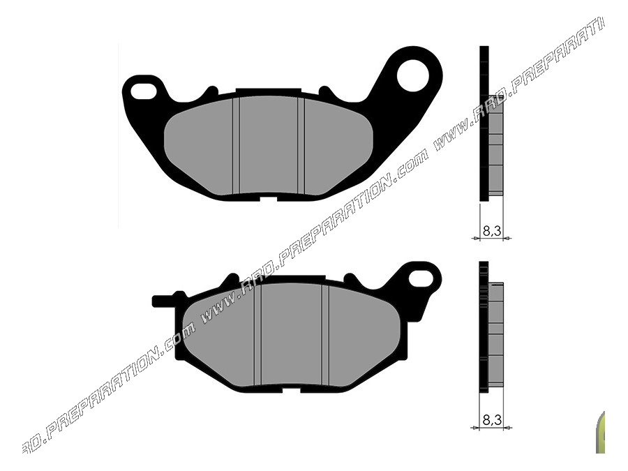 Pastillas de freno delanteras POLINI para scooter YAMAHA X MAX, MBK EVOLIS 125, 300 del 2017