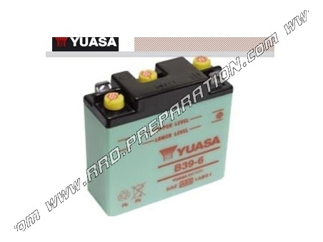 Batterie Haute Performance YUASA B39-6 6V 7.4Ah Pour Moto, Mécaboite ...