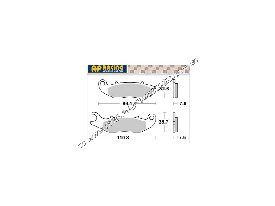 Pastillas de freno delanteras AP RACING para scooter PIAGGIO LIBERTY 50, MEDLEY 125 y 150