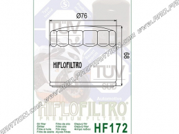 Filtro de aceite HIFLO FILTRO HF172C para moto HARLEY-DAVIDSON XLH 883, XLS 1000, FLH, WIDE GLIDE, FAT BOY