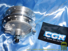 Buje delantero completo CGN para PEUGEOT 103 SP Ø80mm 28 agujeros eje 12mm (llanta LEULEU)