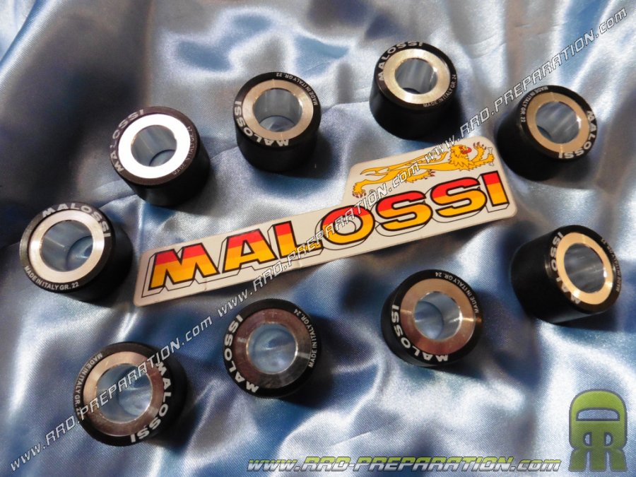 Juego de 8 rodillos MALOSSI en Ø29,8x19,8mm peso a elegir