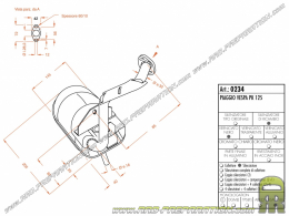 Escape SITO con silenciador para PIAGGIO VESPA ETS, PK, XL, 125cc 2T