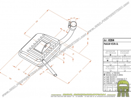 Escape SITO para Vespa 125 VGLA-B/​GL VLA1T/​VGL1T ...