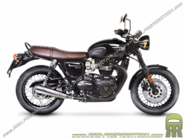 Paire de silencieux LEOVINCE CLASSIC RACER pour TRIUMPH Bonneville T120 de 2016 à 2018