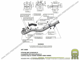 Colector LEOVINCE para silenciador LEOVINCE u ORIGIN en KTM 690 EN DURO R de 2019 a 2020