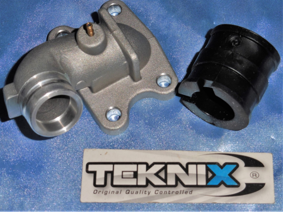 Tubo de admision + manguito TEKNIX para scooter 50cc PEUGEOT SPEEDFIGHT, TREKKER, VIVACITY, BUXY...