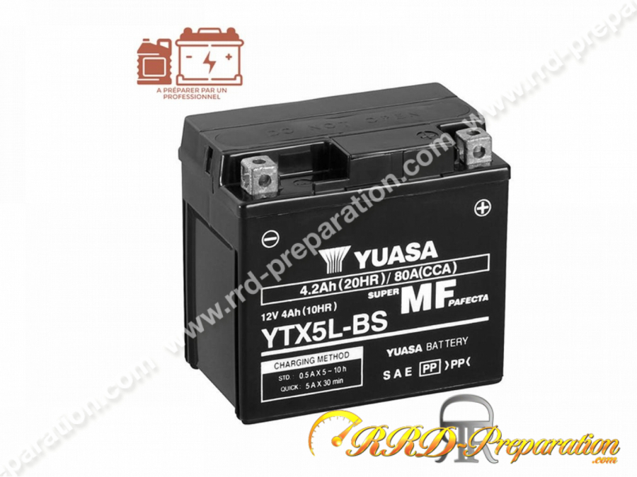 Motorrad Batterie Piaggio OEM Typ: Yuasa YB4L-B 12V, 4AH, universal, Trocken