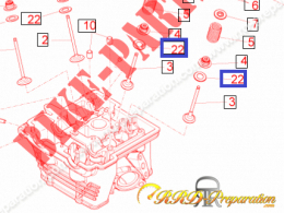 Rondelle d'appui de poussoir de soupape PIAGGIO pour moto 125cc 4T APRILIA RS4, RS, DERBI GPR, TERRA ...