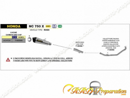 Ligne d'échappement AVEC raccord ARROW X-KONE pour Honda NC 750 X de 2021 à 2022