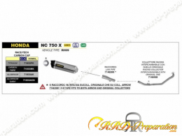 Ligne d'échappement ARROW RACE-TECH pour HONDA NC 750 X de 2021 à 2022