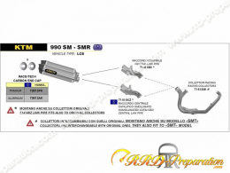 Ligne d'échappement complète ARROW RACE-TECH pour KTM 990 SM/SMR de 2008 à 2013 et KTM 950 SM de 2006 à 2009