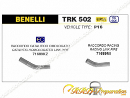 Raccord ARROW pour silencieux RACE-TECH pour collecteur d'origine sur Benelli TRK 502 de 2017 à 2020