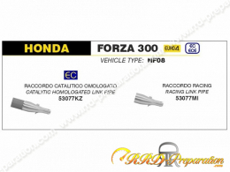  Silencieux D'échappement Pour FORZA 250 Pour FORZA 300 Pour  FORZA250 2018-2020 Modification Du Silencieux Moto Tuyau D'échappement Près  La Section Ensemble Tuyaux Connexion (Couleur : B)