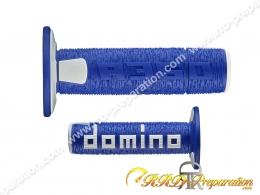 poignees: Poignée Domino Off Road A360 bleu-blanc (120mm)