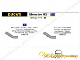 Raccord ARROW pour DUCATI DIAVEL de 2011 à 2016, MONSTER 821 de 2014 à 2017 et MONSTER 1200 R de 2014 à 2015