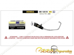 Ligne d'échappement complète  X-KONE ARROW pour HONDA CB 125 R de 2021 à 2022