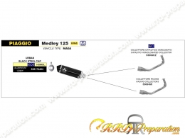 Ligne d'échappement complète ARROW URBAN pour maxi-scooter PIAGGIO MEDLEY 150 de 2016 à 2019 et 125 de 2016 à 2020